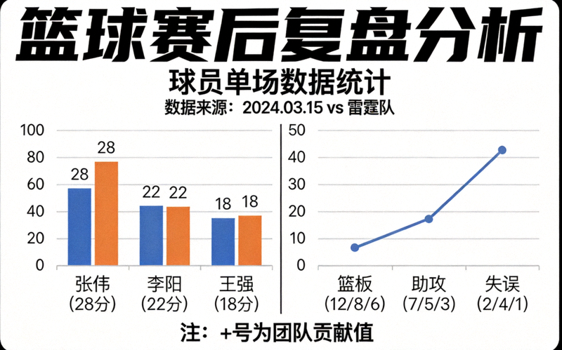 篮球赛后复盘分析 - 球员数据统计图